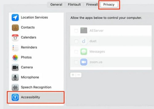 access to your computer settings on mac