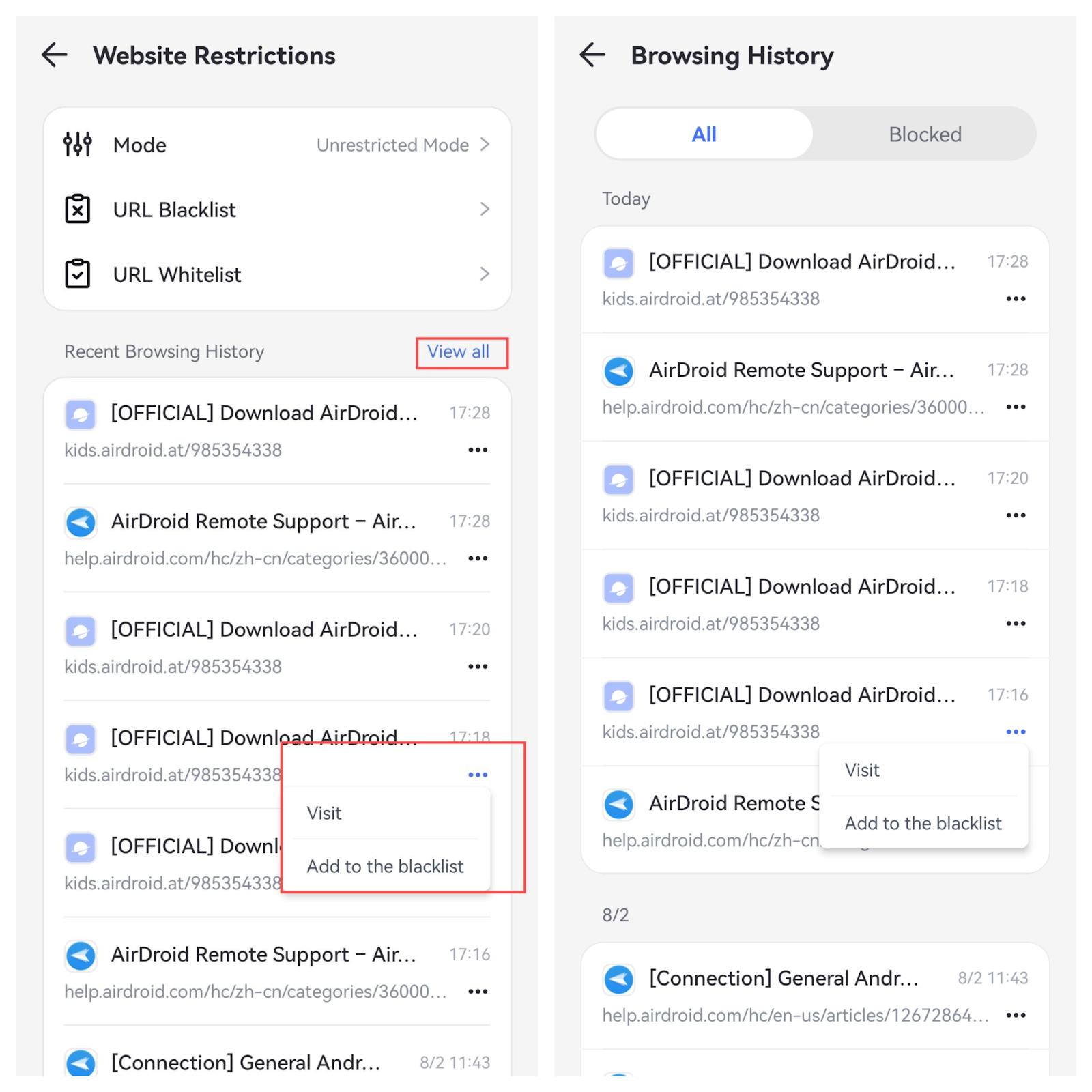 Checing Browsing History
