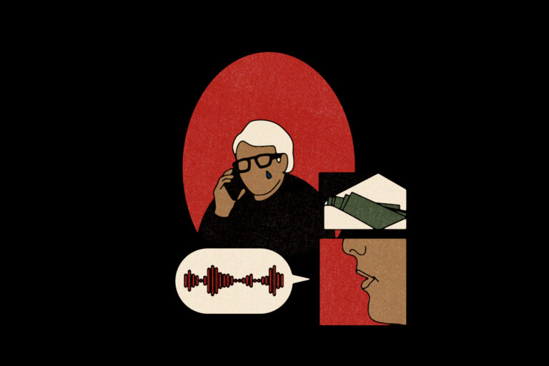 Golpes de voz gerada com IA