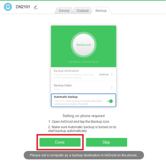 airdroid personal guide backup