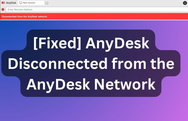 AnyDesk desconectado de la red AnyDesk