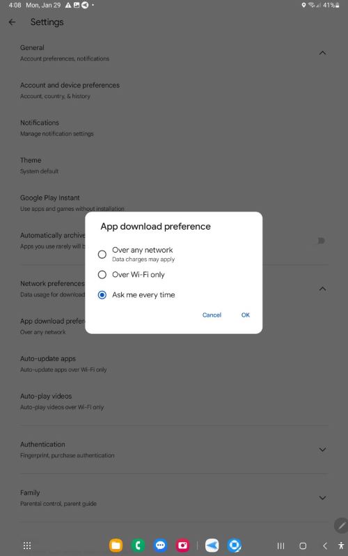 ask me before download