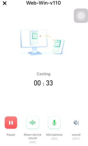 iPhoneのオーディオをPCにキャスト
