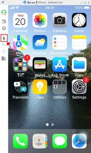 control iPhone from Mac via USB using AirDroid Cast