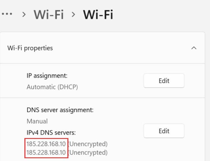 change DNS on Windows to block websites