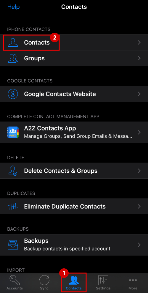 Google Contacts Sync App