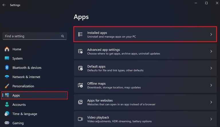 open installed app list