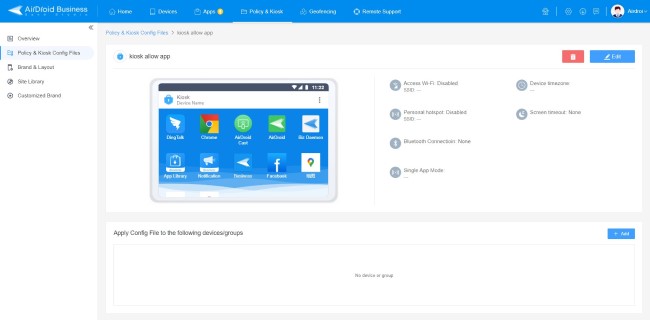 Modo Kiosk do Android