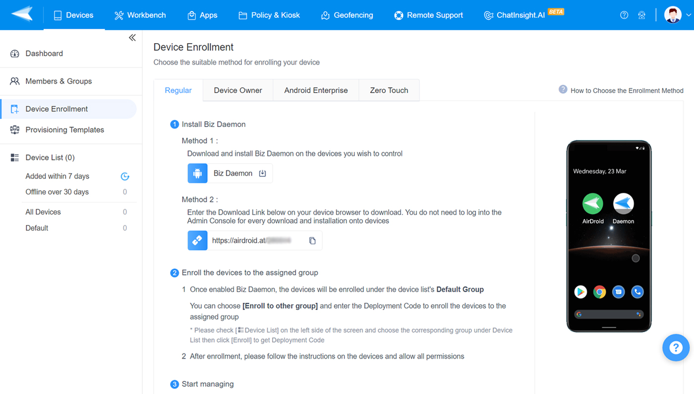 mdm registration step 1 2