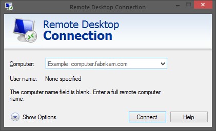 connect to remote desktop