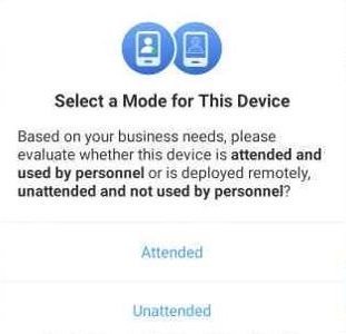 mode choosing on Android