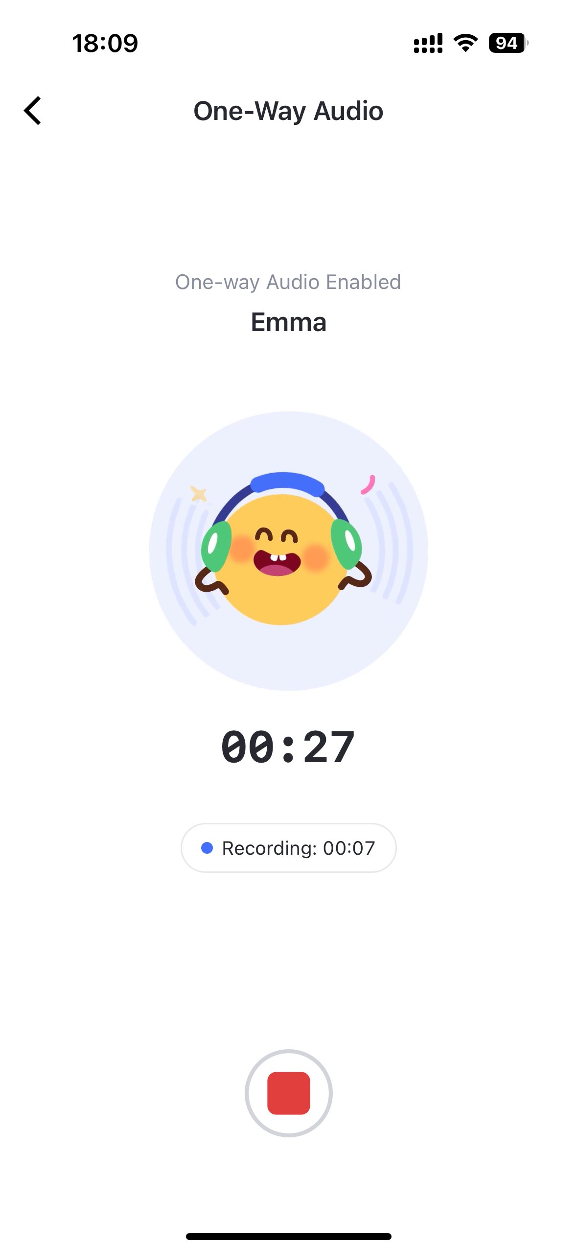 One-Way Audio Recording