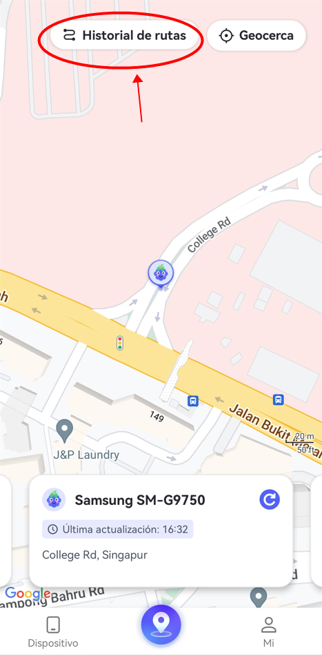 Geocerca e Historial de rutas