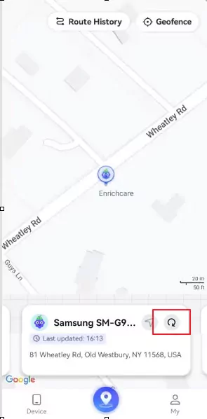 tap refresh location