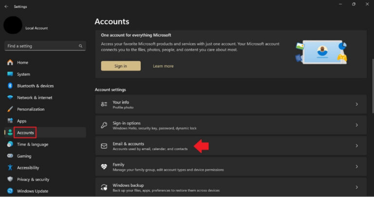  Microsoft-Konto entfernen