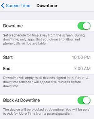 スケジュールされた休止時間