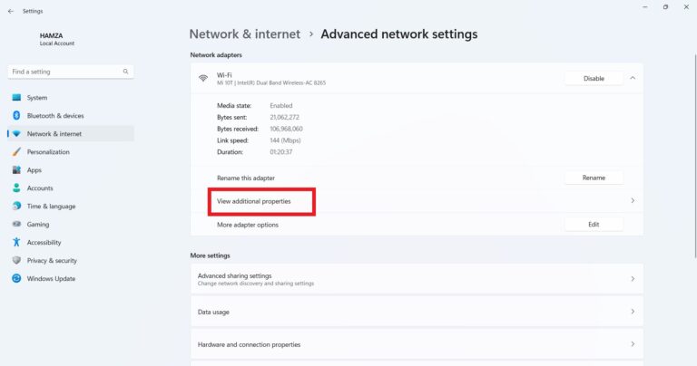 view additional properties