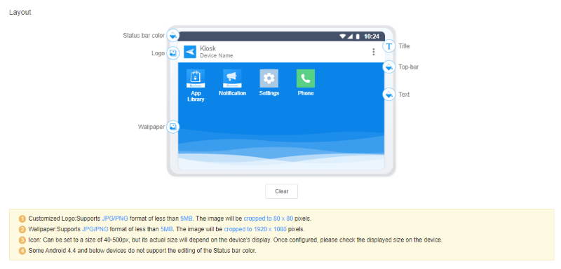 airdroid kiosk settings
