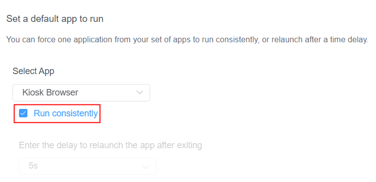 app run consistently