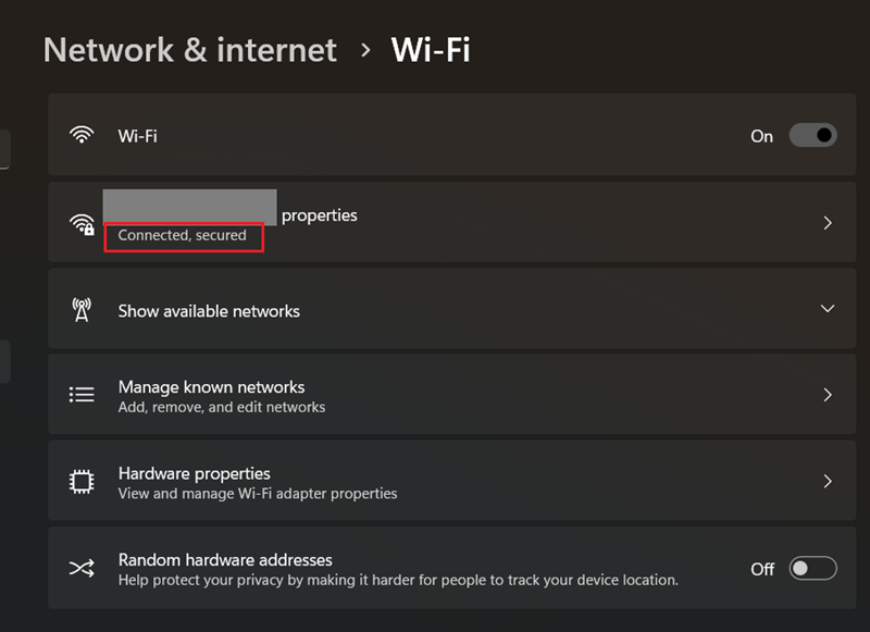 check internet connection