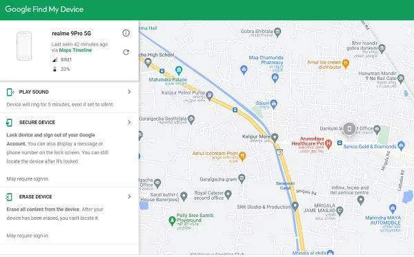 google find my device