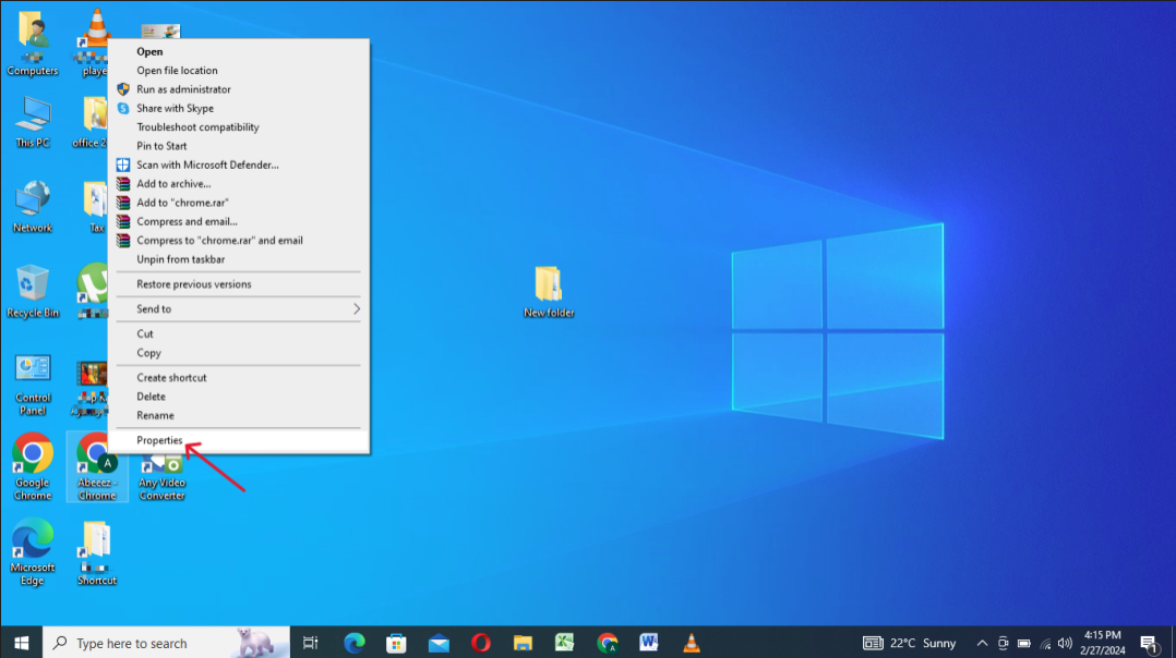 manage desktop properties
