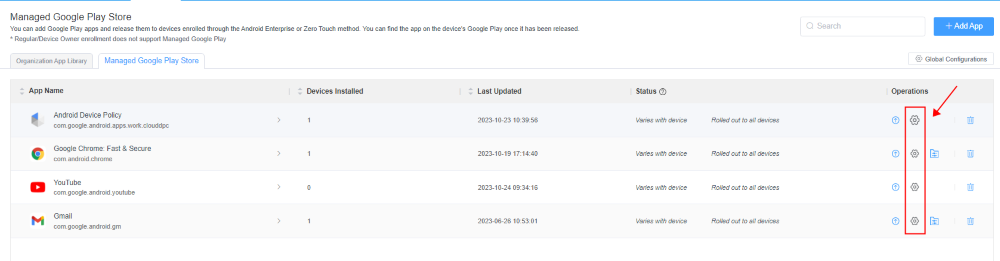 manage google play app permission