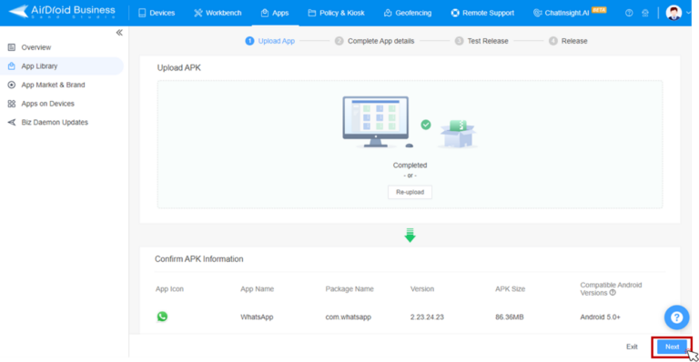  Die APK-Datei in Remote-Geräte verschieben 4