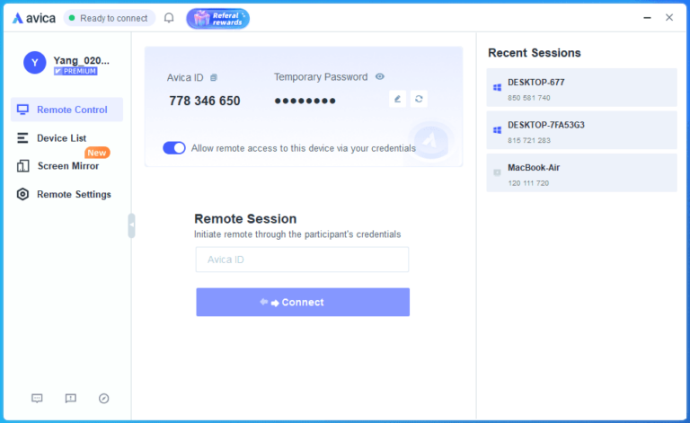 iPhoneでAvicaを起動
