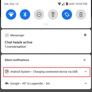 USB-Telefonbenachrichtigung